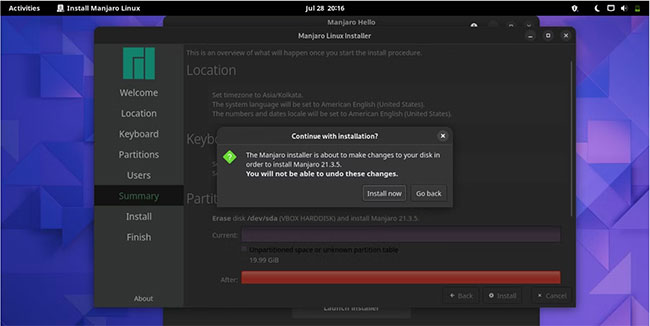 Nhấp vào Install now
