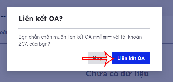 Liên kết Zalo OA