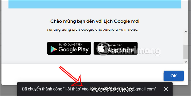 Đổi chủ sỡ hữu sự kiện Google Calendar