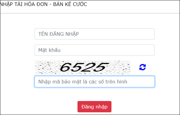 Đăng nhập trang web VNPT