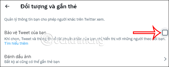 Bật Bảo vệ Tweet Twitter PC