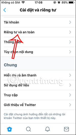 Riêng tư cho tài khoản Twitter