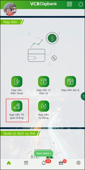 Cách nạp tiền VETC qua ứng dụng ngân hàng