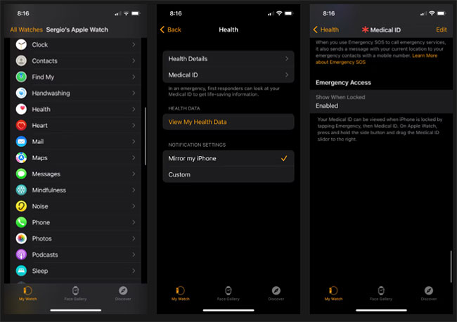 Ngừng hiển thị mã định danh y tế trên iPhone