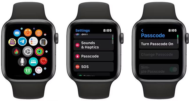 Cách thiết lập mật mã Apple Watch trên Apple Watch