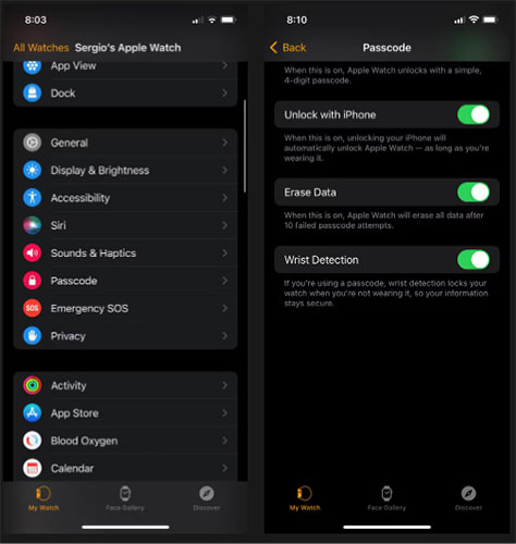 Tắt tính năng mở khóa bằng iPhone trên iPhone