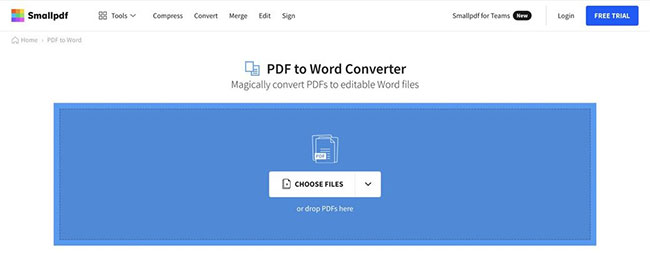 Giao diện SmallPDF