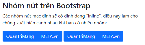 Nhiều nhóm nút trên cùng 1 dòng