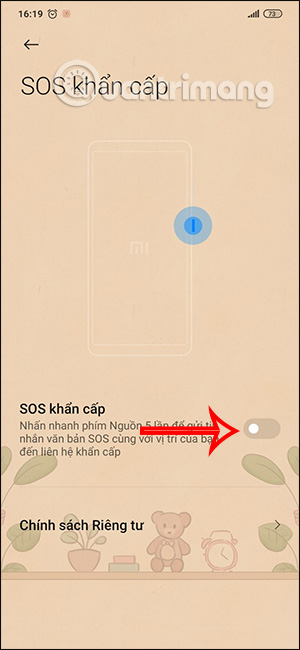 Kích hoạt chế độ SOS khấn cấp