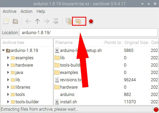 Nhấp vào “Extract files”