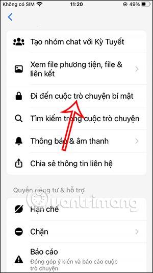 Tạo cuộc trò chuyện Messenger bí mật