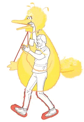 Để có thể điều khiển 1 con rối chim hoàng yến là cả một quá trình phức tạp với nhiều động tác