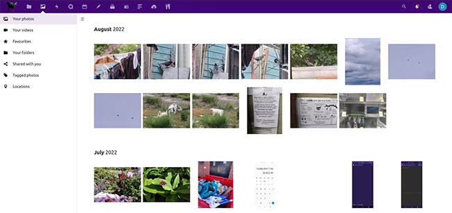 Thư viện hình ảnh NextCloud Photos