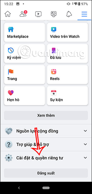 Cài đặt ứng dụng Facebook 