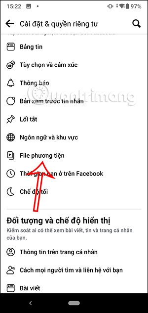 Mục file đa phương tiện Facebook 