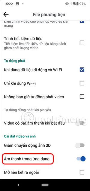 Cài đặt video và ảnh Facebook 