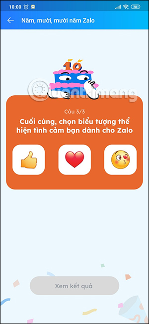 Câu hỏi Zalo