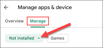 Chọn “Not Installed”