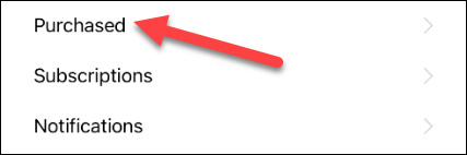 Điều hướng đến mục “Purchased”