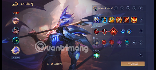 How to equip Zephys for jungle