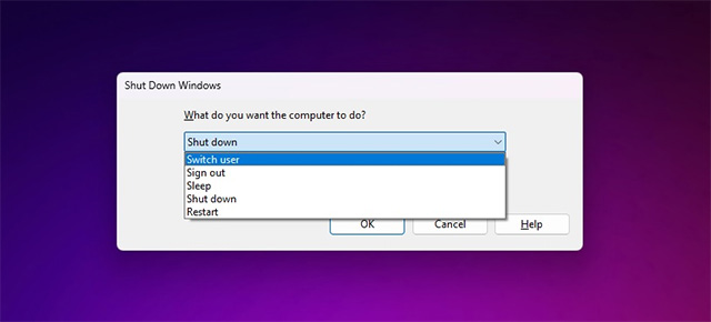 Thiết kế mới cho hộp thoại Shut down trên Windows 11