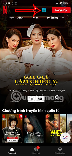 Chọn tài khoản Netflix