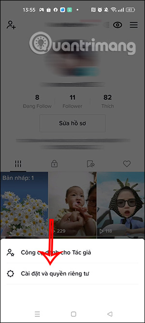 Cài đặt TikTok