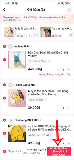 Ưu đãi mặt hàng trên TikTok Shop