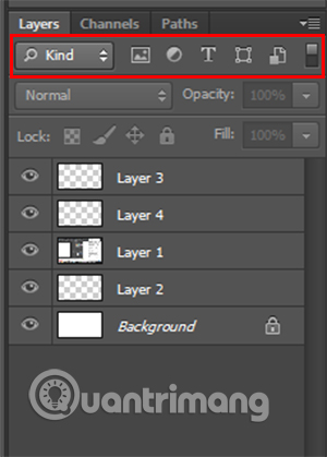 Tìm kiếm layer trong Photoshop CS6