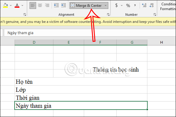 Cách tạo dòng dấu chấm trong Excel - Ảnh minh hoạ 2