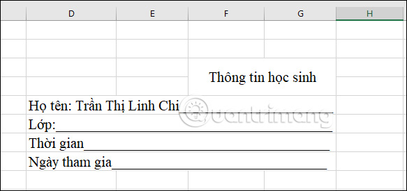 Cách tạo dòng dấu chấm trong Excel - Ảnh minh hoạ 9