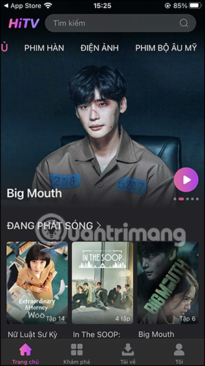 Giao diện HiTV