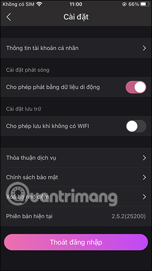 Thiết lập ứng dụng HiTV