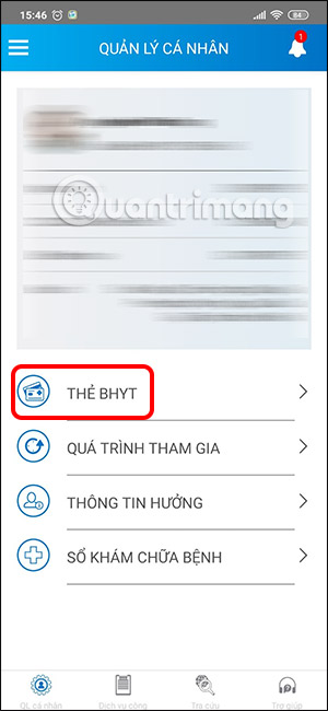 Xem thông tin BHYT