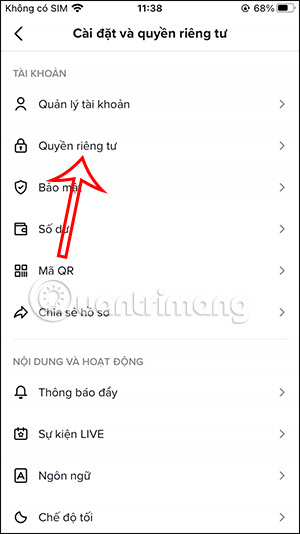 Quyền riêng tư TikTok