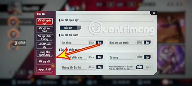 Nhấn vào mục Mã quy đổi.