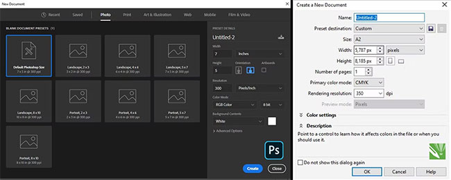 Giao diện người dùng Photoshop vs Corel