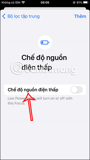 Kích hoạt chế độ nguồn điện thấp