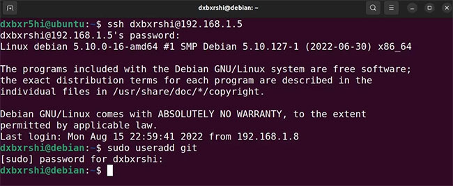 Thiết lập tài khoản người dùng Git