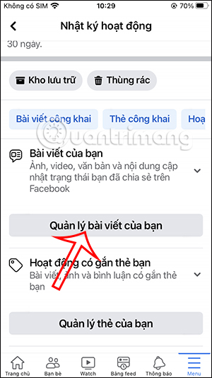 Quản lý bài viết Facebook