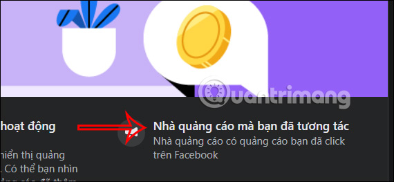 Nhà quảng cáo mà bạn đã tương tác trên Facebook