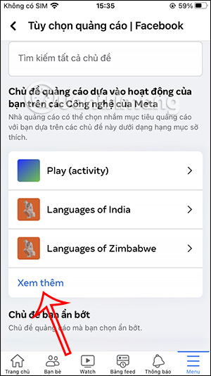 Xem thêm chủ đề quảng cáo Facebook