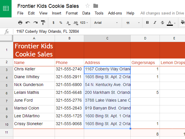 Chọn các ô bạn muốn wrap