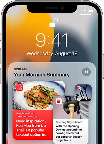 Sử dụng tóm tắt thông báo trên iPhone