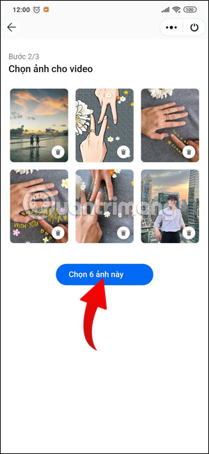 Chọn hình ảnh làm video Zalo