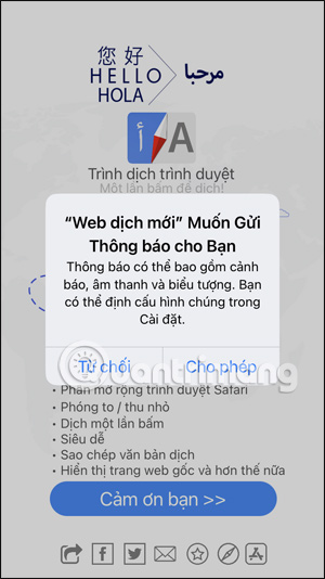 Notice on Translate Browser – Translator