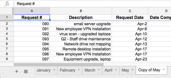 Bản sao của trang tính