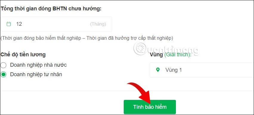 Tính BHTN