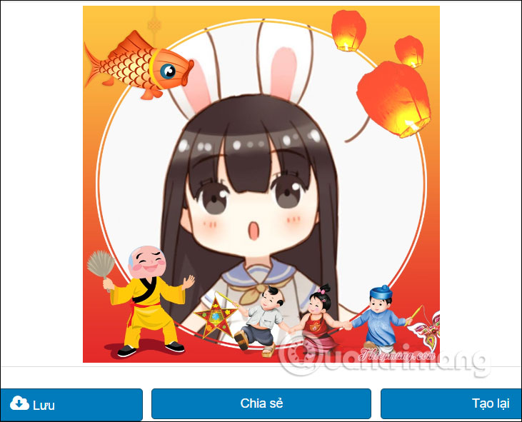 Tạo khung avatar Trung thu