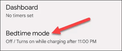 Chọn “Bedtime Mode”